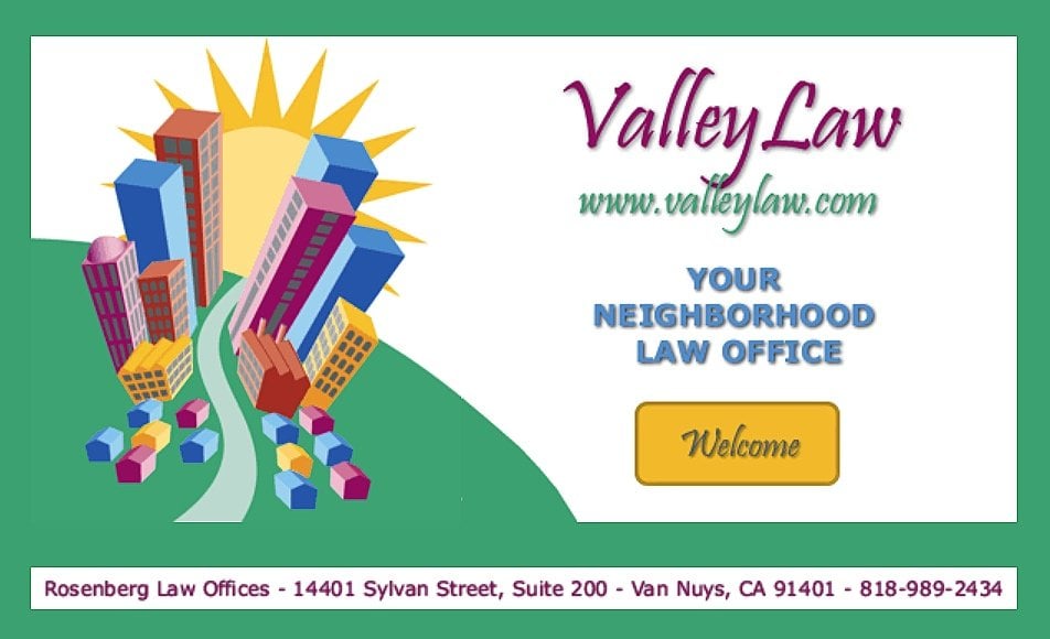 Legal services located in Van Nuys, California across from the courthouse.